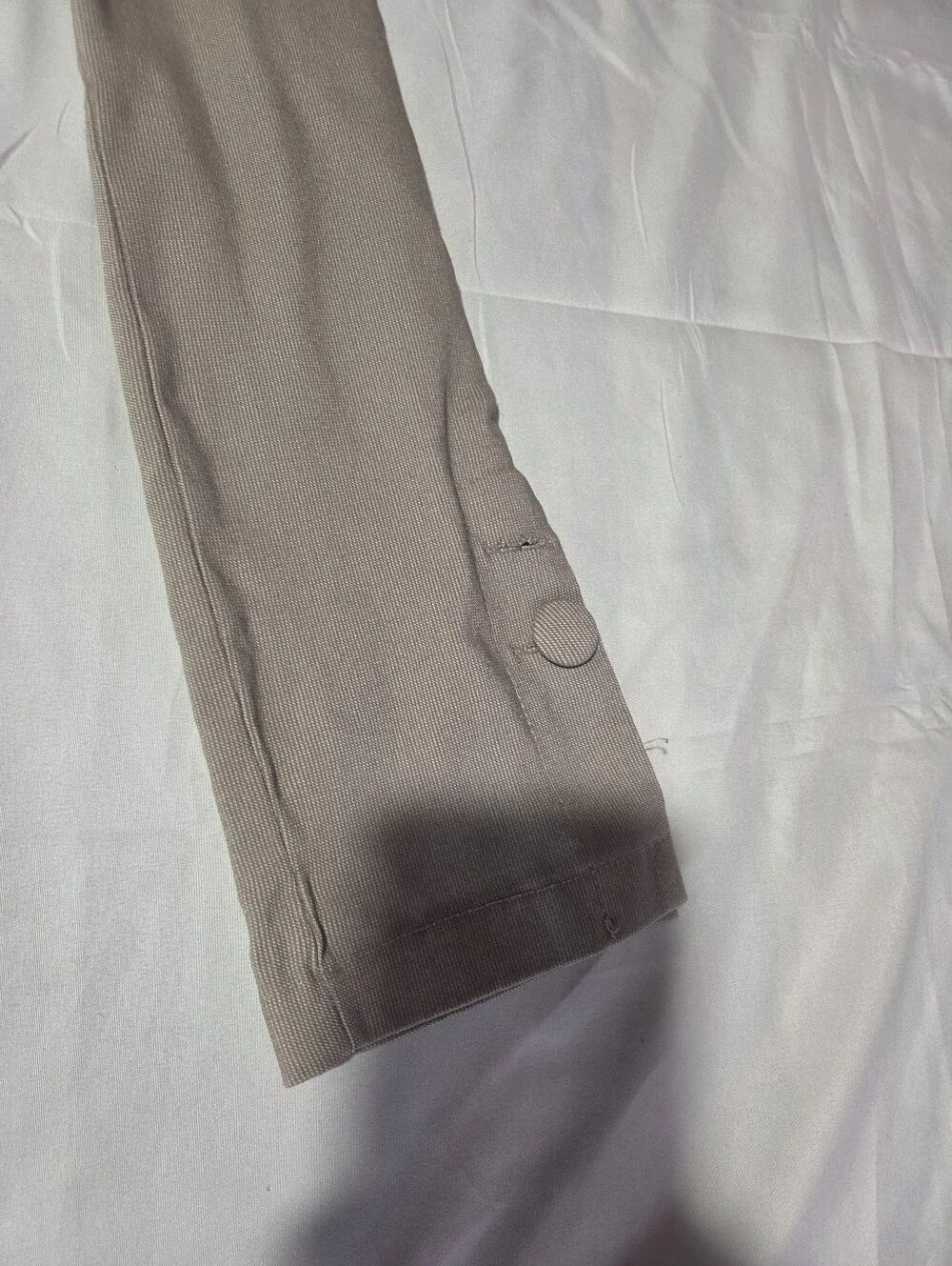 Lorena Vieira Neutral 2-Piece Set Beige Top & Slim Pants Petite S (Read Flaws)